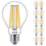 Mehrfachpackung 10x Philips Corepro LED Glühbirne E27 Birne Klar 17W 2452lm - 827 Extra Warmweiß | Ersatz für 150W Mehrfachpackung 10x Philips Corepro LED Glühbirne E27 Birne Klar 17W 2452lm - 827 Extra Warmweiß | Ersatz für 150W