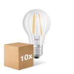 Mehrfachpackung 10x Ledvance Classic LED E27 Birne Fadenlampe Klar 6.5W 806lm - 827 Extra Warmweiß | Ersatz Für 60W