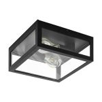 Eglo Wand und Deckenleuchte Amezola Stahl Schwarz | IP44 - Geeignet für 2x E27 