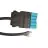 Noxion GST - Kompatibel Versorgungskabel Schwarz - Männlich + Offene Enden - 0,3m - 5 pole 1,5mm2