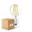Mehrfachpackung 4x Ledvance Classic LED E27 Birne Fadenlampe Klar 11W 1521lm - 827 Extra Warmweiß | Dimmbar - Ersatz Für 100W