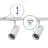 Komplettset 1-Phasen Rail 1 Meter Weiß | incl. 2x Spot + GU10 2700K 3W Dimmbar + Abschlusskappe, Stromanschluss