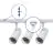 Komplettset 1-Phasen Rail 1 Meter Weiß | incl. 3x Spot + GU10 2700K 3W Dimmbar + Abschlusskappe, Stromanschluss