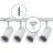 Komplettset 1-Phasen Rail 1 Meter Weiß | incl. 4x Spot + GU10 2700K 3W Dimmbar + Abschlusskappe, Stromanschluss