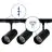 Komplettset 1-Phasen Rail 1 Meter Schwarz | incl. 3x Spot + GU10 2700K 3W Dimmbar + Abschlusskappe, Stromanschluss 