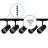 Komplettset 1-Phasen Rail 2 Meter Schwarz | incl. 5x Spot + GU10 2700K 3W Dimmbar + Abschlusskappe, Stromanschluss und I-Verbinder