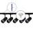 Komplettset 1-Phasen Rail 3 Meter Schwarz | incl. 5x Spot + GU10 2700K 3W Dimmbar + Abschlusskappe, Stromanschluss und I-Verbinder