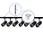 Komplettset 1-Phasen Rail 3 Meter Schwarz | incl. 7x Spot + GU10 2700K 3W Dimmbar + Abschlusskappe, Stromanschluss und I-Verbinder