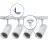Komplettset 1-Phasen Rail L 1 x 1 Meter Weiß | incl. 4x Spot + GU10 2700K 3W Dimmbar + Abschlusskappe, Stromanschluss und L -Verbinder