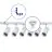 Komplettset 1-Phasen Rail L 1 x 1 Meter Weiß | incl. 6x Spot + GU10 2700K 3W Dimmbar + 1 x 1 Meter Abschlusskappe, Stromanschluss und L -Verbinder