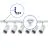 Komplettset 1-Phasen Rail L 1,5 x 1,5 Meter Weiß | incl. 6x Spot + GU10 2700K 3W Dimmbar + Abschlusskappe, Stromanschluss und L -Verbinder