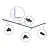 Rail Set 1-Phasen L 1 x 2 Meter Schwarz | incl. Abschlusskappe, Stromanschluss und L -Verbinder
