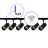 Komplettset 1-Phasen Rail L 1 x 2 Meter Schwarz | incl. 6x Spot + GU10 2700K 3W Dimmbar + Abschlusskappe, Stromanschluss und L -Verbinder
