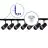 Komplettset 1-Phasen Rail L 1 x 2 Meter Schwarz | incl. 7x Spot + GU10 2700K 3W Dimmbar + Abschlusskappe, Stromanschluss und L -Verbinder