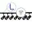 Komplettset 1-Phasen Rail L 1,5 x 2 Meter Schwarz | incl. 7x Spot + GU10 2700K 3W Dimmbar + Abschlusskappe, Stromanschluss und L -Verbinder 
