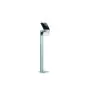 Steinel LED Sockellampe XSolar GL-S Post Silber 150lm - 840 Kaltweiß| Solar - Bewegungs- und Lichtsensor