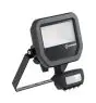 Ledvance Led-Scheinwerfer Aluminium Schwarz 8W 1100lm 100D - 830 Warmweiß | IP65 - Bewegungs- Und Lichtsensor - Symmetrisch