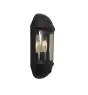 Ansell LED-Wandleuchte Latina Halblaterne Schwarz - Geeignet für E27 bis zu 42W | IP65 - Bewegungs und Dämmerungssensor