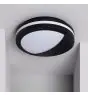 LED-Wand- und Deckenleuchte Natoli Rund Augenlid Schwarz E27 | 300mm - IP54 - Geeignet für 2x 40W E27