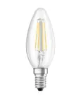 Ledvance Classic LED E14 Kerze Fadenlampe Klar 5.5W 806lm - 827 Extra Warmweiß | Ersatz für 60W