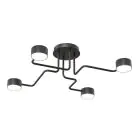 Emibig Deckenleuchte Kurage Stahl Schwarz | Geeignet für 4x GX53 - Max 12W