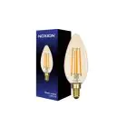 Noxion Lucent LED E14 Kerze Fadenlampe Messing 4.1W 350lm - 822 Extra Warmweiß | Dimmbar - Ersatz für 40W