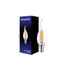 Noxion Lucent LED E14 Gebogene Spitze Kerze Fadenlampe Klar 4.5W 470lm - 827 Extra Warmweiß | Dimmbar - Ersatz für 40W