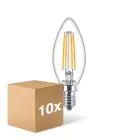 Mehrfachpackung 10x Philips Corepro LED Kerze E14 Fadenlampe Klar 6.5W 806lm - 840 Kaltweiß | Ersatz Für 60W