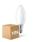 Mehrfachpackung 10x Philips Corepro LED Kerze E14 Matt 6.5W 806lm - 840 Kaltweiß | Ersatz Für 60W