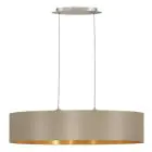 Eglo Pendelleuchte Maserlo Stahl Satin-Nickel | Geeignet für 2x E27