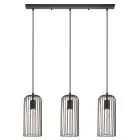 Eglo Pendelleuchte Roccamena Schwarz, Bernstein | Geeignet für 3x E27