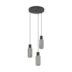 Eglo Pendelleuchte Maione Stahl Schwarz | IP20 - Geeignet für 3x E27 