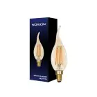 Noxion Lucent LED E14 Gebogene Spitze Kerze Fadenlampe Messing 4.1W 350lm - 822 Extra Warmweiß | Dimmbar - Ersatz für 40W